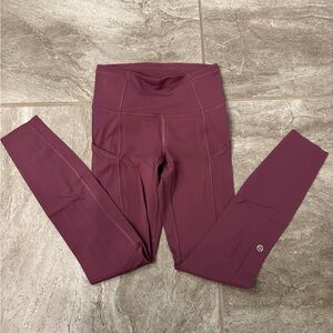 COPY - Lululemon fast and free tights 25” sz 2